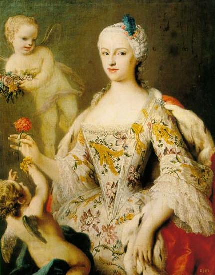 Jacopo Amigoni infanta of Spain, daughter of King Philip V of Spain and of his wife, Elizabeth Farnese, and Queen consort of Sardinia as wife of King en:Victor Amade China oil painting art